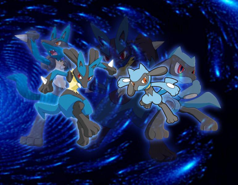 This is the final version of the Lucario/Rioru wallpaper I made. It took me about 1-2 hours or so to create it and I love it.