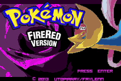 This is the title screen for Pokemon Rose! I hope you guys like it, i worked really hard on placing everything, please ignore the "firered version" lo
