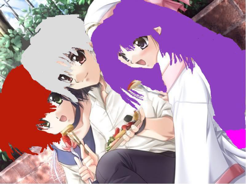 This represents Tenshi the Mew,Flurry the Glaceon,and me,gatomon810,or miley810.
Left to right:

Flurry,Tenshi,Miley