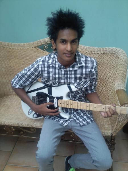 This was recent. The guitar in this was painted by me.