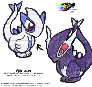 Those are cute two Lugias. One of them is a shadow one.