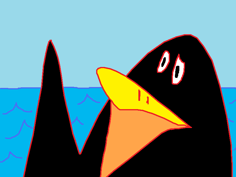 Title : "Smart Penguin talking about World Crysis 2010" - This penguin complains that people destroy our nature and if they don`t do anything against 