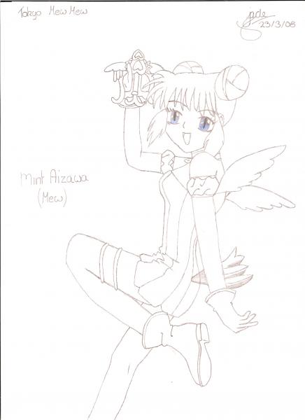 Tokyo Mew Mew Fanart. This is Mew Minto or (as again) for the Mew Mew Power watchers: Corina. She is my favourite Mew Mew.