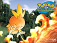 Torchic blowing fire