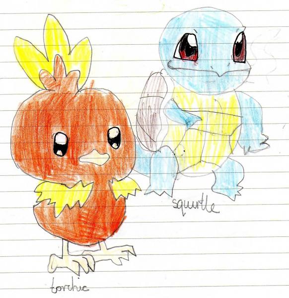torchick and squritle