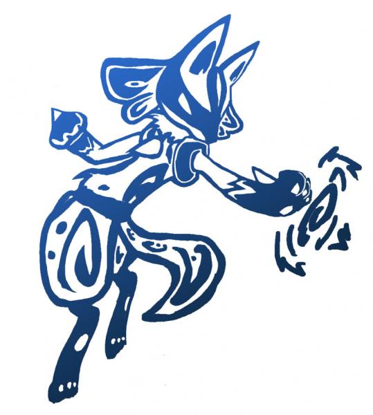 Tribal Lucario Tattoo by Nainu