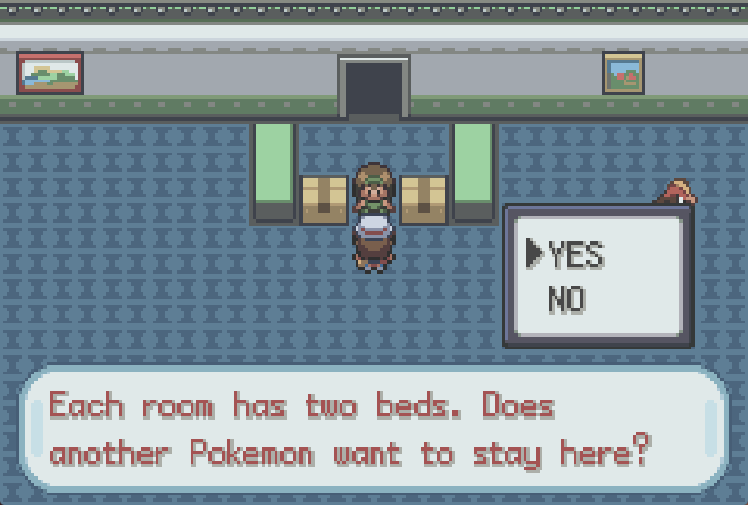 Two of your Pokemon are allowed to stay at the Pokemon Hotel. Sometimes eggs will somehow appear.