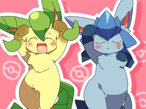 type this in to youtube to see them dance!! :)

( glaceon and leafeon doing a Caramelldansen dance )