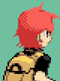 Uhm. The guy who I was attempting to sprite has weird hair... I think it goes up too high. Plus it's not resized.