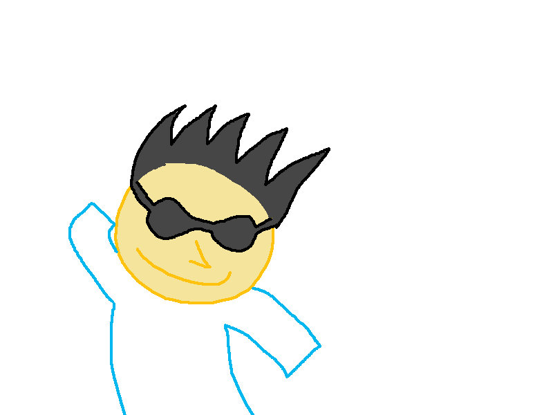 Unfinished! Title : "New Diđej" - Well, I started to make this someday but I didn`t finish the "New DJ" picture as you can see on his not-coloured T-S