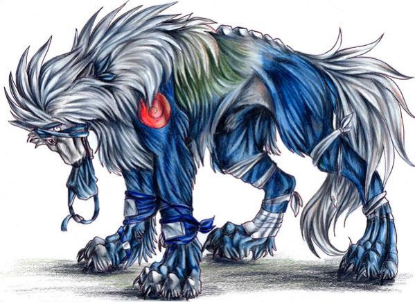 Unmasked Kakashi Wolf Commish by PearlEden