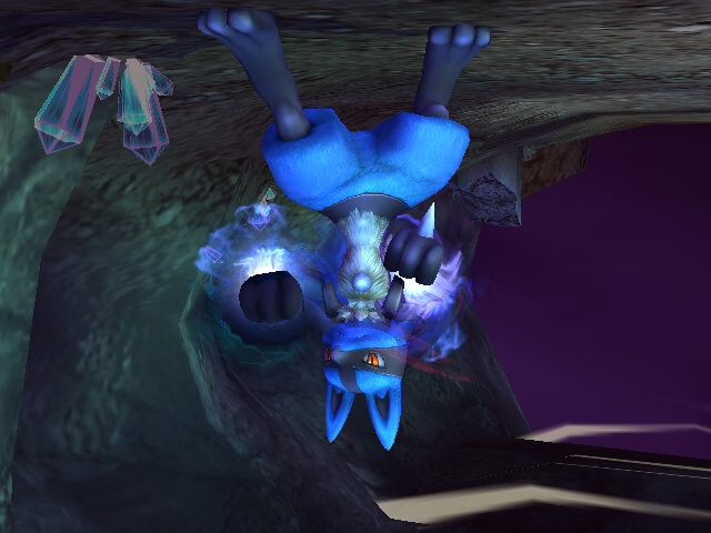 Upside-down Lucario