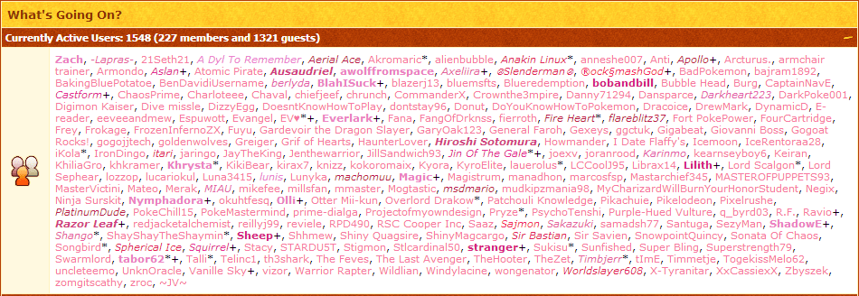 Valentine's Day 2014 - online members list