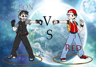 W.K. as Leon, batting the Champ atop some unknown place.