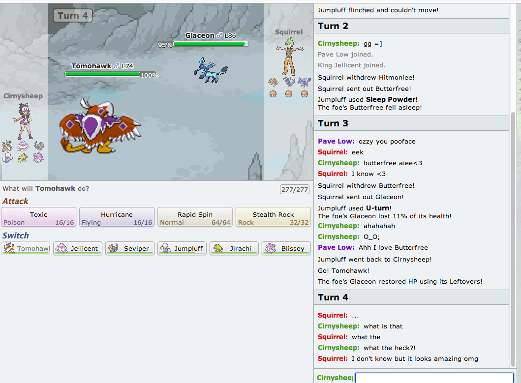 was battling ozzy and got this thing o_o apparently it's a fakemon designed by smogon!