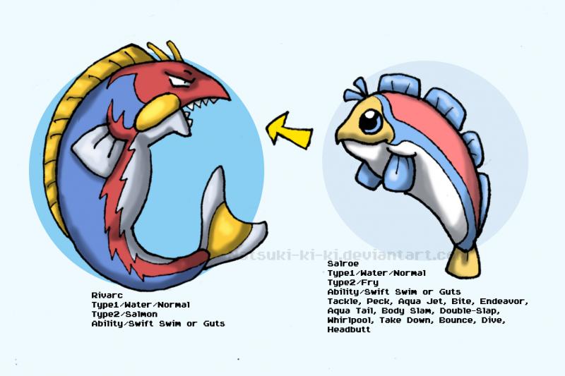 Water Pokemon based off of salmons