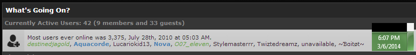 What a quiet evening. :(
