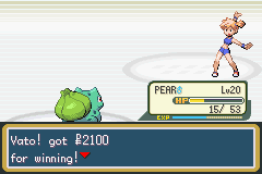When I defeated Misty with Pear :)
Good Times!