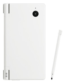 White Nintendo DSi Closed with Stylus
