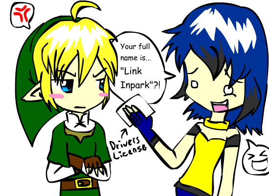 Who knew Link had a last name...how emo, lol. (credit goes to adamwestslapdog for the original joke)