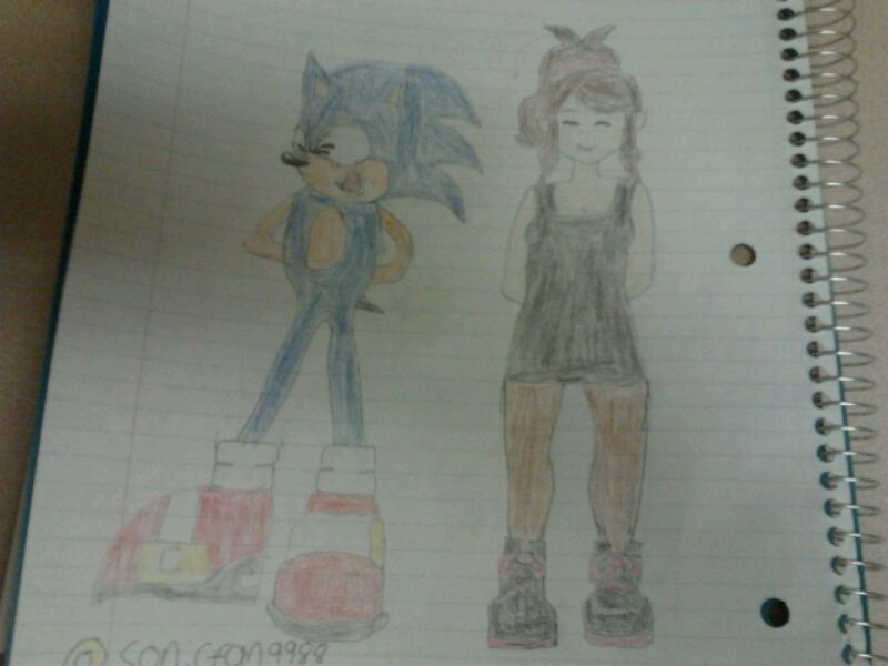 Woohoo, my first Sonic & Hilda drawing =D!!! (BTW, I call this friendship NuvemaHillShipping.)

Anyway, If you're wondering why Hilda's legs are brown