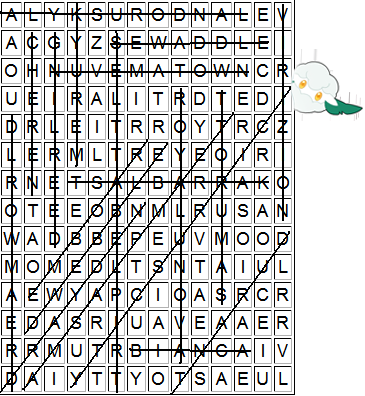 word search completed