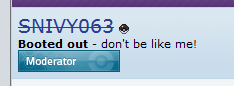 ...yeah, no, not this one...
...scroll down, yeah, not interested...
...scrolling down, oh hey, someone's banned with a blue badge thing... not intere
