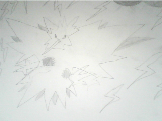 Zapdos in the sky sketched by Brian Yim Tam