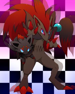 Zorua and Zoroark 
sorry. bad quality XD