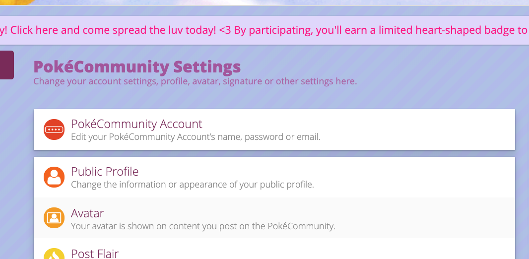 [PokeCommunity.com] Profile Settings