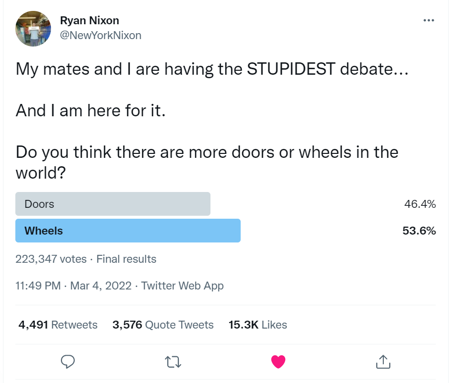 wheel or door; which is more